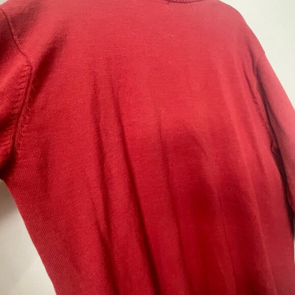 OSCAR DE LA RENTA SWEATER KNITTED 100% COTTON SZ XXL RED JUMPER AESTHETIC CORE - Picture 13 of 14